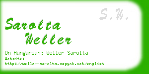 sarolta weller business card